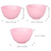 Healifty Skincare Spatula 3Pcs Diy Face Mixing Bowl Facial Mud Bowl Silicone Facemask Bowl Cosmetic Beauty Tool for Home Salon Spa Face Skin Applicator Bowl (Pink)