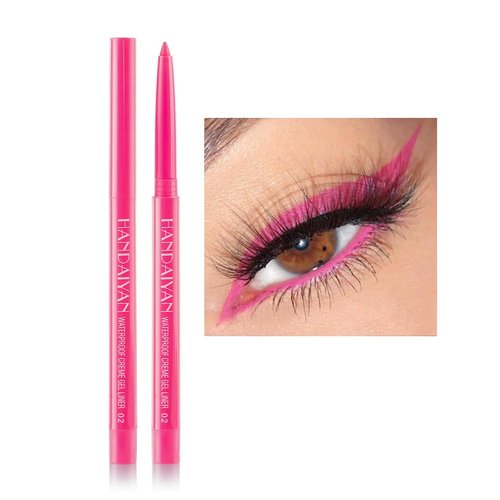 Liquid Eyeliner pencil, Long-lasting Multi-color liquid eyeliner,White Black Red Brown Green Champagne-shine Purple High-pigmented Eyeliners ,waterproof and sweat-proof, no fall-off, no smudge-02#