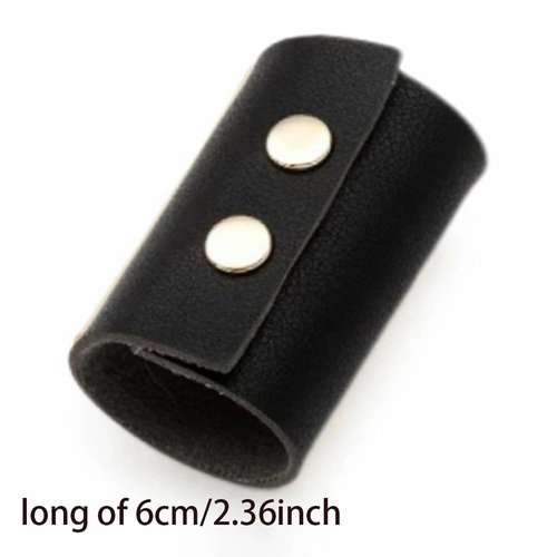 Leather Hair Ties Leather Hair Cuff Black Leather Ponytail Wraps For Long Hair Leather Hair Wrap For Motorcycle Riding