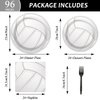 Wiooffen 96pcs Volleyball Birthday Party Supplies Sports Paper Plates Napkins Set Disposable Tableware Kit Sports Theme Party Baby Shower Decorations Favors for Boy, Serve 24
