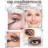 Gel Eyeliner Pencil-1Pcs Brown Waterline Eye Liner Pencil with Sharpener, Smudgeproof Waterproof Eyeliner Pencil Matte Brown Eye-liner Water Liner Pen, Thanksgiving Makeup Gift for Older Women Girl