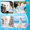 Princess Dress Up Toys,Princess Dress up Clothes Rainbow Cape Kit for Little Girls 3-8 Years Old,9PCS Gift Set Princess Costume Dress for Birthday Christmas Halloween Present