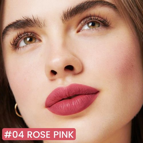 Kaely Rose Pink Matte Lip Tint Stain Marker Pen,2in1 Liquid Lipstick & Lip Liner Pencil,Long Lasting Waterproof 24 Hour Lip gloss for Women,tinta para labios labiales mate 24 horas originales,04