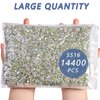 Beadsland Flatback Rhinestones Bulk,14400pcs AB Crystal Rhinestones for Nails Crafts Clothes DIY Decoration, Crystal AB, SS16, 3.8-4.0mm