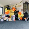 136pcs Construction Birthday Party Balloon Garland Kit, Digger Birthday Party Supplies with Yellow Black Balloon Truck Banner for Construction Quarantine Party Decorations (Arch 3)