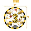 Letromp 80 Pcs Construction 3rd Birthday Decorations Construction Three Years Old Disposable Paper Dinner Plates Napkins Forks Dinnerware for Dump Truck Theme 3rd Bday Party Supplies Decorations