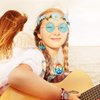 Frienda 24 Pieces Hippie Costume Accessories 60s 70s Party Decorations Hippie Set Includes Peace Sign Necklaces Daisy Sunflower Headbands Retro Sunglasses for Hippie Birthday Halloween Party Supplies