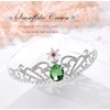 Lovelyshop Green Diamond Snowflake Rhinestone Tiara Princess Anna Crown