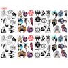 Babymiu Anime JJK Temporary Tattoo（8 Sheets) Gifts Anime Decor Merch Cosplay Temporary Tattoos Cartoon Stickers Decal Party Favors Supplies for Teens Kids Man