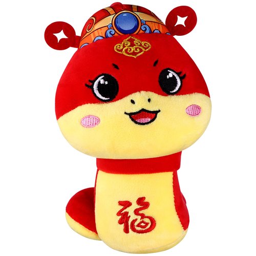DAVAXI 20 CM Chinese New Year Plush Snake Animals 2025 Year of The Snake Stuffed Mascot Doll Snake Plush Toys Chinese Zodiac Snake Decor for Spring Festival Lunar New Year Gifts Blessing Souvenir