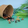 Animals Figures,24 Pcs Realistic Animal Toy Set with Lion,Panda,Monkey,Zebra,Tiger,Elephant,Giraffe etc,Cake Toppers Birthday Gift for Kids