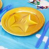 HOMEZZO 16 Coin Shaped Plates Set for Video Game Party Decorations