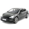1/24 Diecast Model 3 Toy Car, Alloy Casting Model 3 Model Car Pull Back Collectible Vehicles with Sound and Light, 6 Open Doors, Model 3 Diecast Model Car Toy for Kids Adults (Black)