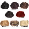 olacare 2PC Claw Clip in Hair Bun Messy Fake Extensions Donut Chignon Synthetic bun in Hairpieces Updo Brown Ballet Bun for Women Grils