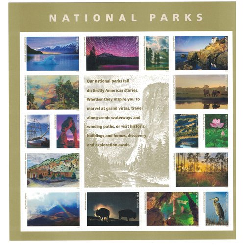National Parks USPS Forever Stamps Sheet of 16 Postage Stamps 2016