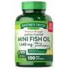 Mini Fish Oil Omega 3 | 1340 mg | 100 Softgels | Burpless Lemon Flavor Pills | Non-GMO & Gluten Free Supplement | by Nature's Truth