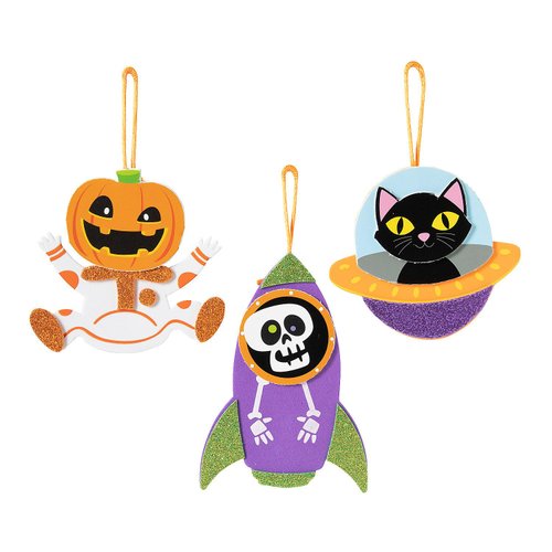 Spooky Cosmic Adventure Halloween Space Character Ornament Craft Kit - 3.5"-5" (1 Pack) Perfect for Kids & Family DIY Fun