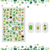10 Sheets St. Patrick's Day Nail Stickers Decals Self-Adhesive Art Sticker Irish Shamrock Leprechaun Green Hat Mister Lucky Design Decorations for Kids Girls Women Decoration