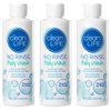 No-Rinse Body Wash, 8 fl oz - Leaves Skin Clean, Moisturized and Odor-Free, Rinse-Free Formula (Pack of 3)