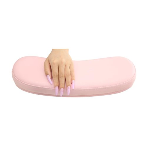 QUEESALN Manicure hand Rest Cushion Pillow Pad, Nail Polish Hand Cushion Pillow, Manicure Table Portable Nail Table Hand Cushion, Nail Art Tools Hand Cushion, Nail SPA Salon Home DIY Nail Tech (Pink)
