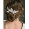 Catery Crystal Bride Wedding Hair Comb Pearl Hair Jewelry Headpieces Women Side Combs Hair Piece Bridal Decorative Hair Accessories for Women and Girls