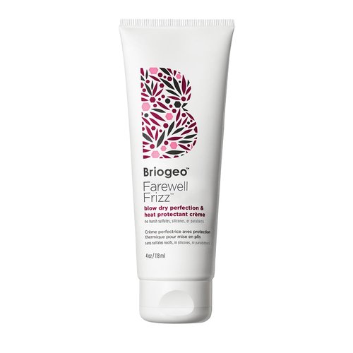 Briogeo Farewell Frizz Blow Dry Perfection & Heat Protectant Crème, Anti Frizz Hair Cream with Argan Oil for Styling, Silicone-free, Heat Protectant, Smooths Hair, Vegan, Cruelty-Free, 4 fl oz