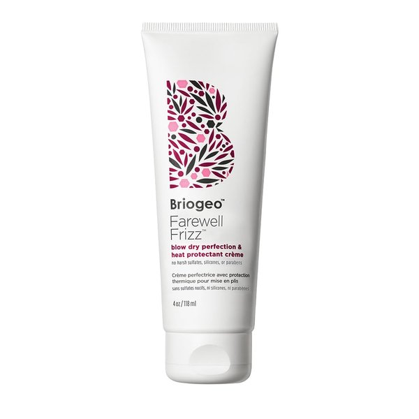 Briogeo Farewell Frizz Blow Dry Perfection & Heat Protectant Crème, Anti Frizz Hair Cream with Argan Oil for Styling, Silicone-free, Heat Protectant, Smooths Hair, Vegan, Cruelty-Free, 4 fl oz
