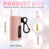 LUCKINEE 3PCS Lip Balm Holder Keychain Clip Chapstick Holder Key Chain Lipstick Holder Lip Gloss Sleeve with Quick Release Clip-Tight Elastic Holder Sleeve for Fat and Slim Lip Balms