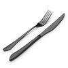 Matte Black Silverware Set, 20-Piece Stainless Steel Flatware Set Service for 4, Satin Finish Tableware Cutlery Set for Home and Restaurant, Dishwasher Safe
