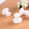 Uonlytech 2Pcs Gua Sha Facial Tools, White Jade Quartz Mushroom Face Massage Gua Sha Rollers Stones Scraping Massage Tool for Women Home Spa