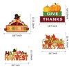 4 Pieces Thanksgiving Party Decorations Wooden Happy Fall Y'all Party Supplies Thanksgiving Centerpieces Autumn Table Decorations for Home Party Holiday