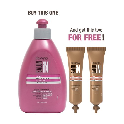 RECAMIER 34158 Professional Salon In Leave In Detangler Hair Smoothing Treatment | Combing Cream | Split End Mender | Tratamientos para el Cabello Seco y Maltratado Crema de Peinar