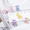 editTime 160PCS Kawaii Colorful Resin Acrylic 3D Bear Nail Art Charms for Nail DIY Crafting Scrapbook Accessories (Multicolor4)
