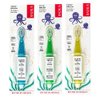 RADIUS Totz Toothbrush Extra Soft Brush BPA Free & ADA Accepted Designed for Delicate Teeth & Gums for Children 18 Months & Up - Green Blue Sparkle - Pack of 3