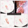 RODAKY 1000PCS Pink Bow Nail Charms White Bowknot Charms for Nail Resin Flatback Nail Pearl Beads Flower Charms Valentine's Day Nail Decoration Accessories for Women Manicure DIY