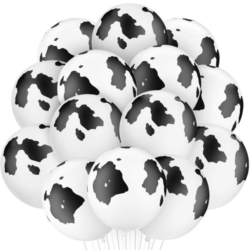 Gejoy Cow Balloons Latex Balloons Funny Print Cow Balloons for Birthday Party Supplies Decorations (48 Pieces)