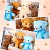 Aoriher 6 Pieces Bear Bulk Stuffed Animal Baby Shower Bear Plush Toys Soft Cute Bear Easter Graduation Gifts Sleeping and Playing Decorations(Beige, Brown, Blue, Short Plush)