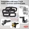 6 Pack - Multiple Size Combination，2 Inch Hitch Receiver Silencer Pad - Compatible with Most 2 Inch Trailer Hitch Receiver
