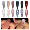GAOY Reflective Glitter Gel Nail Polish Set for Christmas Nails 6 Colors Including Pink Red Silver Holographic Gel Polish Kit UV LED Soak Off Nail Polish Home DIY Manicure Nail Salon Varnish