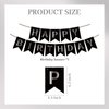 ZHENGYE Black Happy Birthday Banner Birthday Theme Birthday Party for Kids Girls Birthday Party Decorations Supplies