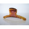 Generic Amber brown or black hair claw clip for fine, thin hair (Primary color: Black), 1 Count (Pack of 1)