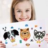 Dorgua Make-a-face Sticker Set, Make A Dogs Stickers for Kids Dog Lover, DIY Craft Stickers Face Stickers Decor, Make Your Own Dogs Animal Sticker for Party Supplies Gifts, 6 Designs 24 Sheets