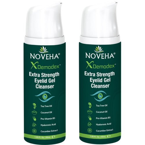 NOVEHA Demodex Extra Strength Eyelid Gel Cleanser - for Demodex, MGD and Dry Eye with Pro-Vitamin...