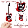 24pcs Guitar Cupcake Toppers Music Notes Rock Birthday Cake Picks Party Decorations for Guitar Player Theme Baby Shower Supplies