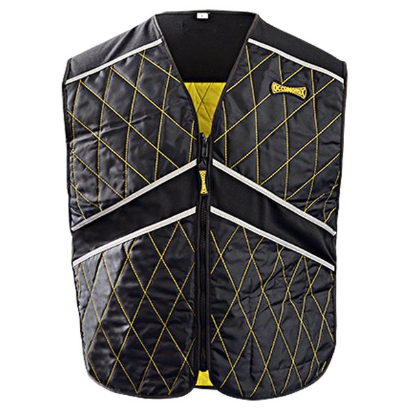 OccuNomix MiraCool Plus Evaporative Cooling Sport Vest - 2X/3X - #903 - Black With Yellow Stitching