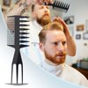 2 Pcs Men's Hair Styling Combs set Pompadour Wide Tooth Comb Texture Comb for Slicked Back, Adding Volume, Fauxhawk, 3 in 1 Hair pick Double Side Afro Comb for Hairstyle