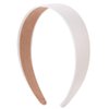 Bmobuo 1.3 Inch Wide Headbands for Women Girls, White Headband Women Fashion Head Bands for Women's Hair Costumes Hair Accessories Satin Women's Headband Diademas Para Mujer