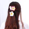 10Pcs Colorful Hawaii Plumeria Flower Clips Hawaiian Flower Hair Barrettes Beach Party Hair Clips Artificial Tropical Flower Hairpins for Wedding, Hair Accessories (7cm)