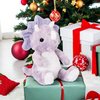 VANLINNY NEW Purple Dinosaur Stuffed Animals for Girls, Valentines Day Gifts for Kids, Dinosaur Toys for Kids 3-5, Cuddly Huggable Dinosaur Plush for Baby Shower, Xmas Birthday Gifts for Toddler 3+