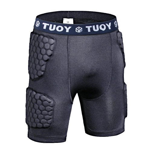 Men's Padded Football Girdle Compression 5-Pads Integrated Football Pads with Hip Tail Thigh Protector for Football Baseball